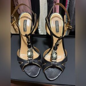 Dolce Gabbana Black Heels with stones